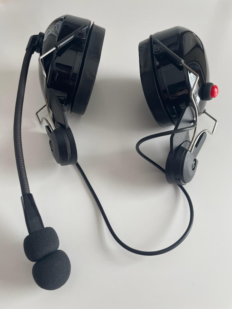 CTSH-5139-A Double Muff Safety Helmet Mounted Headset w/Boom Mic for APX Radios